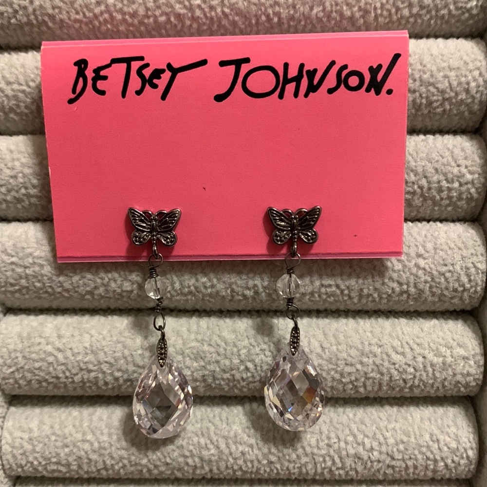 Betsy Johnson butterfly earrings
